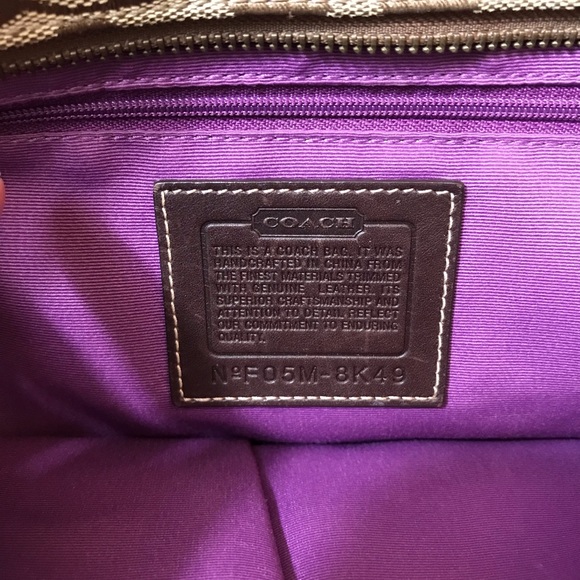 Suede Signature Coach Shoulder Bag - Picture 6 of 8